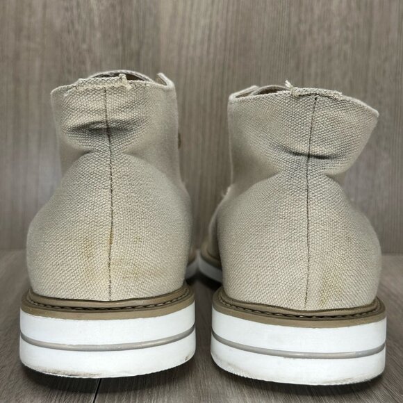 J.D. Fisk Boots Mens Size 10 Henri Desert Lace-Up Ankle Canvas Beige - Picture 4 of 12